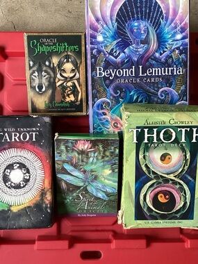 5 Tarot & Oracle Card Decks Lot Thoth Wild Unknown Beyond Lemuria Shapeshifters